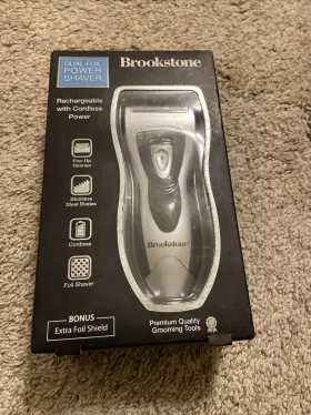 Bk1475 Brookstone Dual Power Shaver - Rechargeable With Cordless New