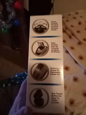 Bk1556 Brookstone Electric Shaver New Rechargeable Rotary - Plus Cover #3