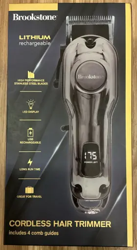 4590924 Brookstone Mid#4590924 Cordless Hair Trimmer Usb Rechargeable With Stainless Steal Blades