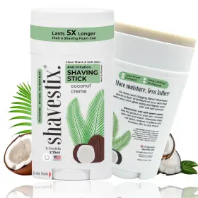 By Frescabella 744110201024 Shavestix Coconut Milk Shaving Cream Stick - Travel Size For All Skin Types