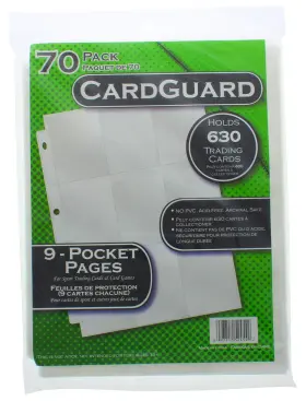 Cardguard 097712540757 Starter Series 9-pocket Pages 70 Count Pack