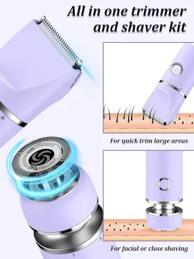 Ec20 Cayzor 2in1 Bikini Trimmer And Shaver Kit For Women Wet/dry Electric Razor Purple #3