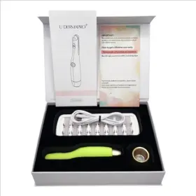 Cevek 768924693554 Sonic Dermaplaning Tool Led 3 Intensities Wireless Usb-c 8 Blades Green