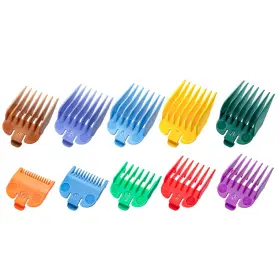 Clasura 726084140813 10 Pcs Color-coded Hair Clipper Guards Cutting Guide Combs For Wahl And Surker H Clasura 726084140813 10 Pcs Color-coded Hair Clipper Guards Cutting Guide Combs For Wahl And Surker H