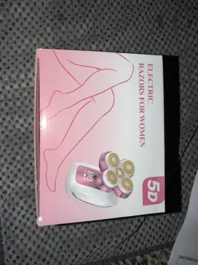 Clever Bright Tmq168 Women S 5-head Rotary Shaver Waterproof Pink/white