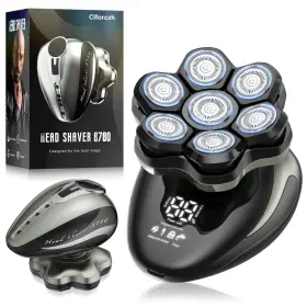 Ipx6 Clforczh 684646929071 Electric Head Shaver For Men - 7d Rotary Razor Waterproof Fast Charging