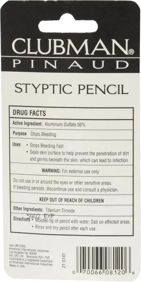 Clubman 765857713403 Pinaud Styptic Pencil Travel Size .33 Oz Pack Of 3 #2 Clubman 765857713403 Pinaud Styptic Pencil Travel Size .33 Oz Pack Of 3 #2
