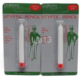 Clubman Pinaud 070066081206 2 X New Styptic Pencil To Stop Bleeding Travel Size .33 Oz Clubman Pinaud 070066081206 2 X New Styptic Pencil To Stop Bleeding Travel Size .33 Oz