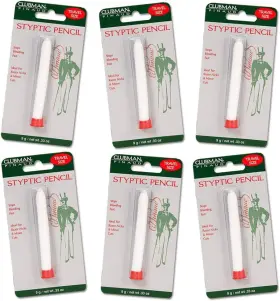 81251 Clubman Pinaud Styptic Pencil For Nick Relief - 0.33 Oz 6 Pack