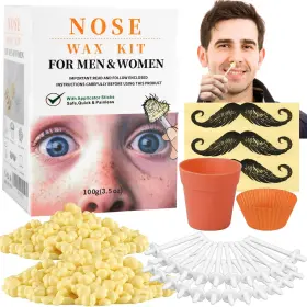 Cofashion 894531073710 Nose Wax Hair Removal Kit By 100g 30 Applicators 15-30 Uses
