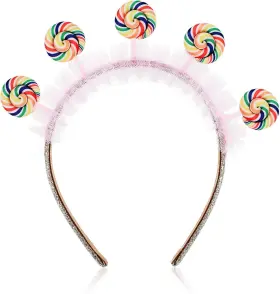 R300o337070ix Coheali Lollipop Headband Plastic Hair Bands Princess Decor Flower Girl