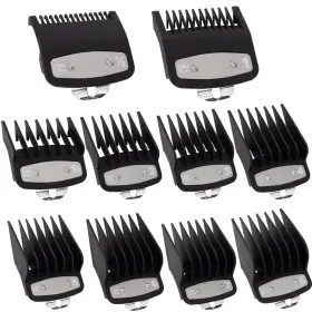 Colorski 292877524131 Clipper Guards Cutting Guides 10 Black With Metal Clip Compatible Whal C
