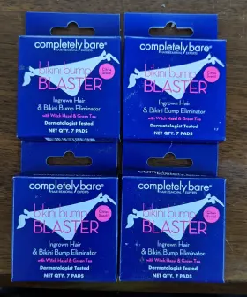 Completely Bare 854357003326 Bikini Bump Blaster Ingrown Hair And Eliminator 7 Pads Set Of 4