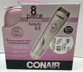 Ltgs20l Conair 074108053787 Ladies Rechargeabl Wet Dry 3 Blade 8 Piece Beauty Kit Travel Case