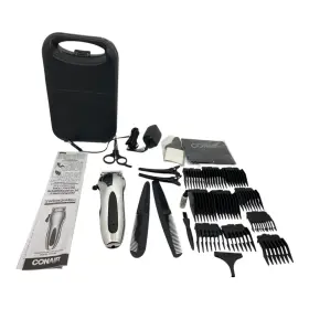 Hc318r Conair Chrome Cord/cordless Hair Clipper Set Guards Combs Charger Euc Hc318r Conair Chrome Cord/cordless Hair Clipper Set Guards Combs Charger Euc