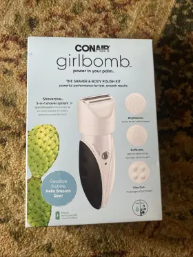 Npgbs03 Conair Girlbomb Shaver And Body Buffer For Women Wet/dry Model