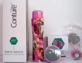Conture By Luminess 841249112020 Kinetic Smooth 2-in-1 Hair Removal Skin Polisher Extra Heads Retail 49