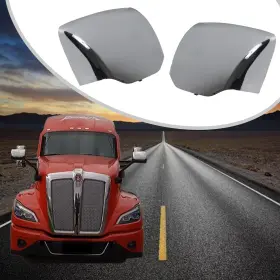 Jgjk-680-e Cpowace Pair Hood Mirror Covers With Driver And Passenger Sides Fit For Kenworth T680