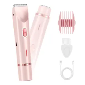 Xfs-0236l Cqxfsgr Bikini Trimmer For Women 2 In 1 Dual Head Ipx7 Waterproof Painless Electric