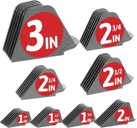 Cr8gr8 3 Inch Clipper Guards Hair Guide 8pcs From 1.25-3 Dark Gray