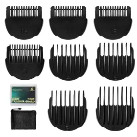 Kd-l0xx-ms4m Cr8gr8 Hair Clipper Guards Guides 8pcs 0.02inch To 0.5inch 0.5mm-12mm 8 Pack Black