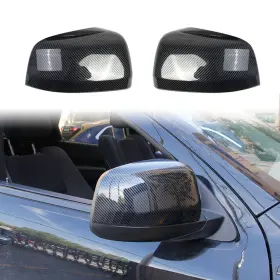 Dlg-2581 Crosselec Carbon Fiber Side Door Mirror Cover Trim For Vehicle Specific Black