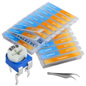 Vr-01 Cuqi 19 Values 190 Pcs 100 Ohm- 2m Ohm Variable Resistor 6mm Potentiometer Assortm