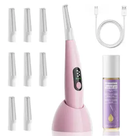 Cutemiss 635405278701 Sonic Dermaplane Razor For Women Face With 8 Replaceable Blades Facial Oil