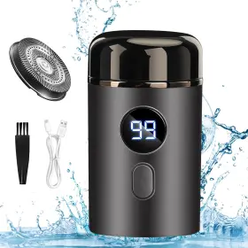 602030 Dabao Unisex Mini Portable Electric Shaver Usb Rechargeable Waterproof Gray