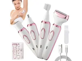 Dl-6043 Daling 4 In 1 Women Electric Shaver Rechargeable Waterproof Razor Painless Epilator