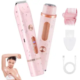 Dar Darouxiao 732013438814 2 In 1 Bikini Trimmer For Women Dual Head Electric Shaver With Led Display