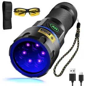 B96-365 Darkbeam Uv Flashlight 365nm Black Light 6xled Rechargeable Powerful Blackli