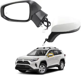 1320388 Dasbecan Left Driver Side Mirror Compatible With 2019-2024 Super White