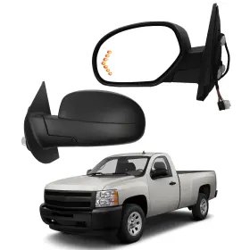 25776084 Dasbecan Driver Side Mirror Compatible With 2007-2013 L-9pin Black Texture 25776084 Dasbecan Driver Side Mirror Compatible With 2007-2013 L-9pin Black Texture