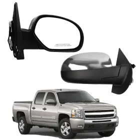 Gm1321340 Dasbecan Passenger Side Mirror Compatible With 2007-2013 Chevy R-5pin Chrome