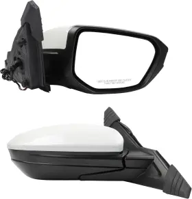Ho1321283 Dasbecan Right Passenger Side Door Mirror Right-3pins-without Heated White