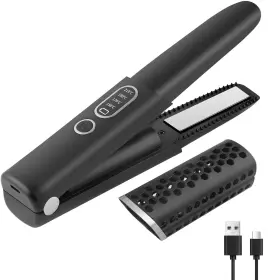 D002004-b Desipesi Cordless Hair Straightener And Curler 2 In 1 Portable Cu