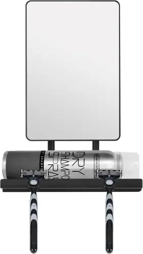 Rc416 Deweisn Fogless Shower Mirror 360 Rotation Adjustable 13 Inch L X 6.3 W Black