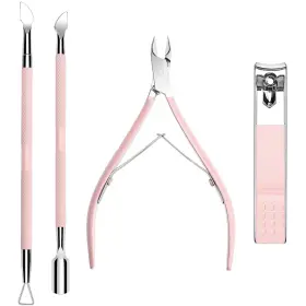 Dhs980-1 Difenni Cuticle Trimmer With Pusher And Nail Clipper - 4 Pcs Cutter N