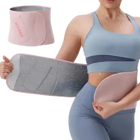 D-wt-001 Domaste Waist Trimmer For Women And Men - Sweat Belt Trainer Stomach Wrap Hig