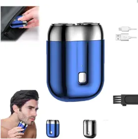 Kygv1 Douniu 2025 New Model Mini Dual-head Electric Shaver Portable Blue