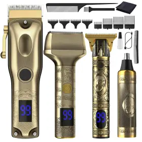 Dr-hc-01-4p Drexila Hair Clipper For Men 4 In 1 Professional Clippers And Beard Trimmer Rec