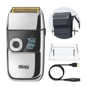 60111-silver Dsp Electric Razor For Men Bald Shavers 2 In 1 Double Shaver M