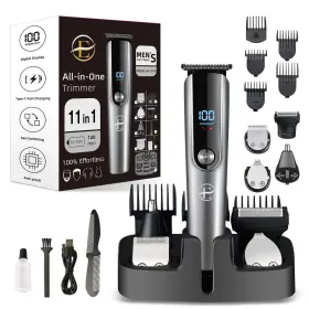 Eh-2918 E-hunter Beard Trimmer For Men - 5 In 1 Kit Electric Razor Nose Hair With Led