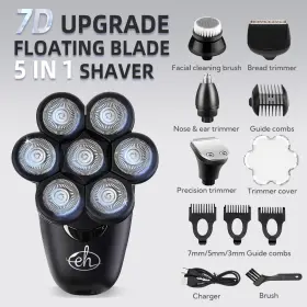 Eh7130 E-hunter Electric Head Shavers For Bald Men Upgraded 7d Razor - Wet/ #2