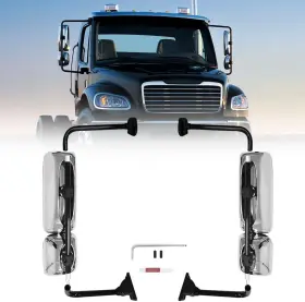 Ut-fm2-0050 Easyinst Door Mirror Assembly For Freightliner M2 Split Body- Left Chrome