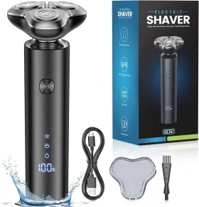 Txd-06 Eboboin Electric Razor For Men Mens Shaver 3-blade Rotary Shaving Black