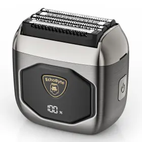 Fk-715 Echobyte Full Metal Electric Foil Shaver For Men 4 Floating Blades Ipx7 Wate