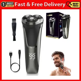Ipx7 Eisnzlan 445002958981 Snapbuy Electric Razor For Men 4d Floating Head Rotary Shaver Water