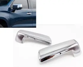 E-1759 Eloveq Chrome Plated Replacement Clip-on Mirror Caps Compatible With Silver